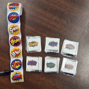 Comic Superhero Stickers & Tattoos